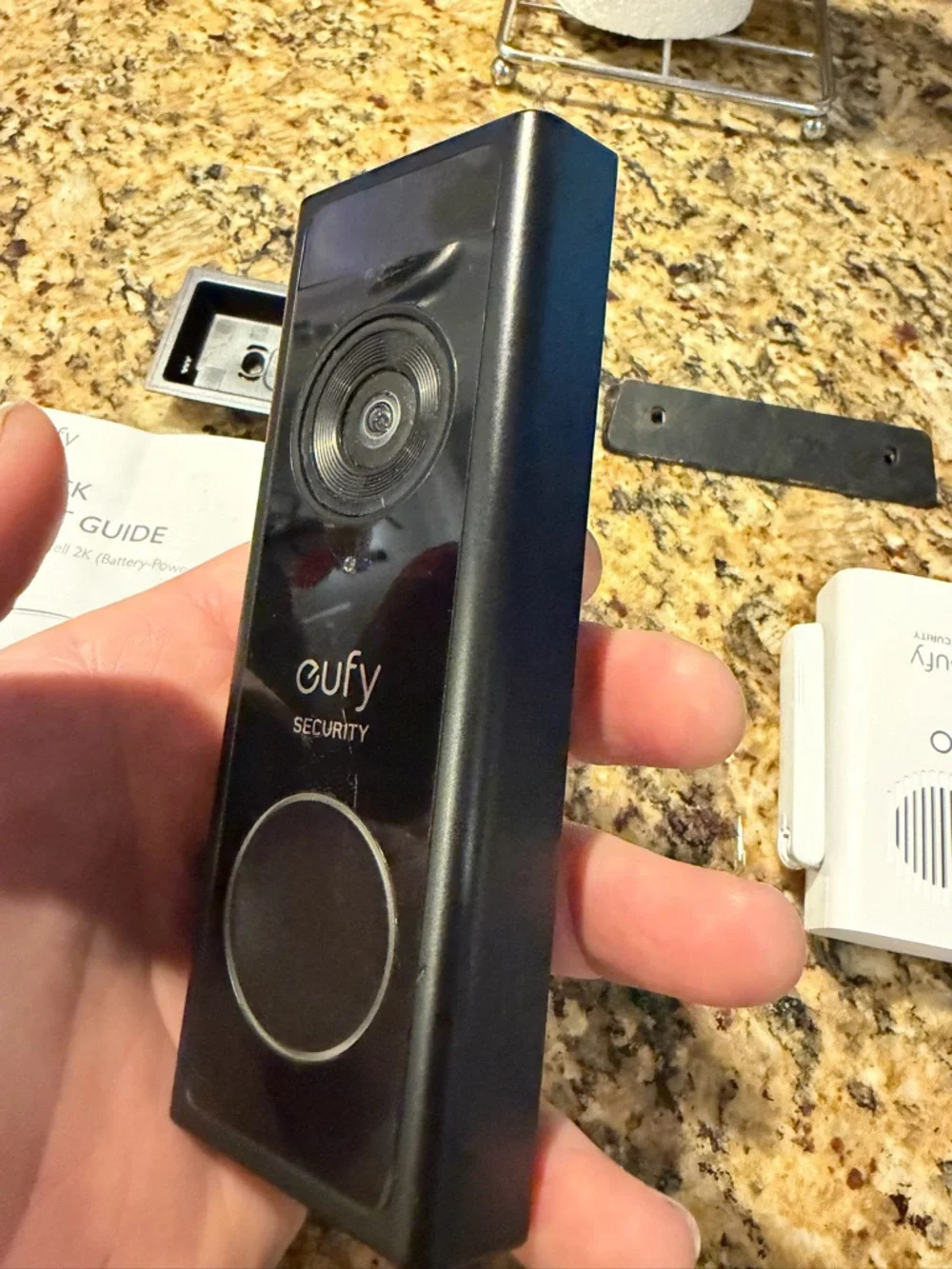 Lot of 2 Eufy Battery Powered Video Doorbell T8220 with 1 Wi-Fi Chime READ